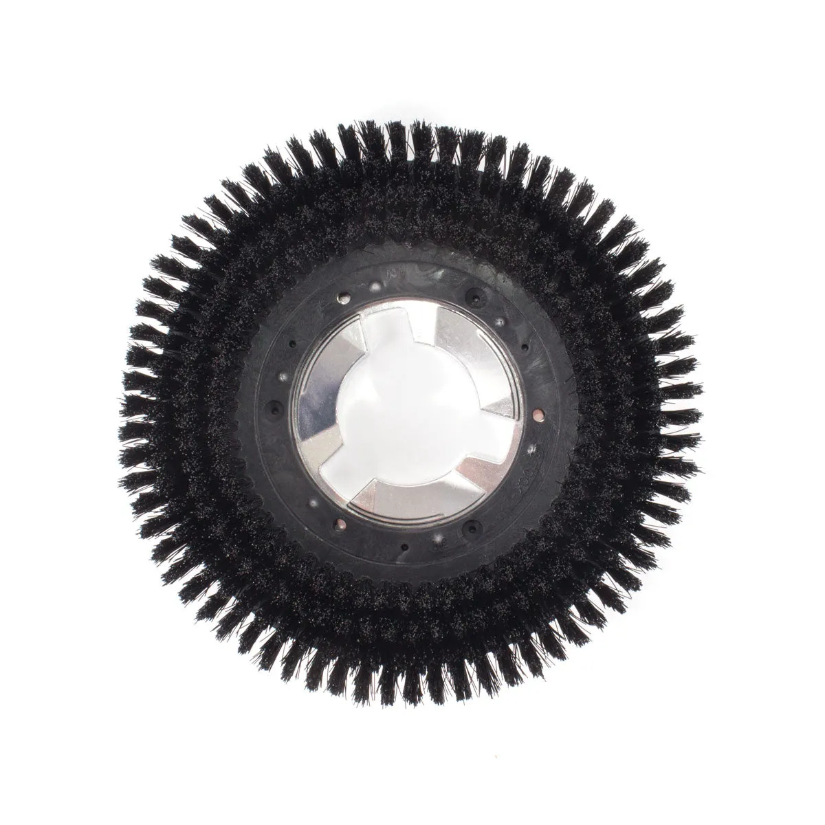 13" Floor Buffer Everyday Floor Scrubbing Brush (11" Actual Diameter) w/ Clutch Plate | Black Nylon Bristles