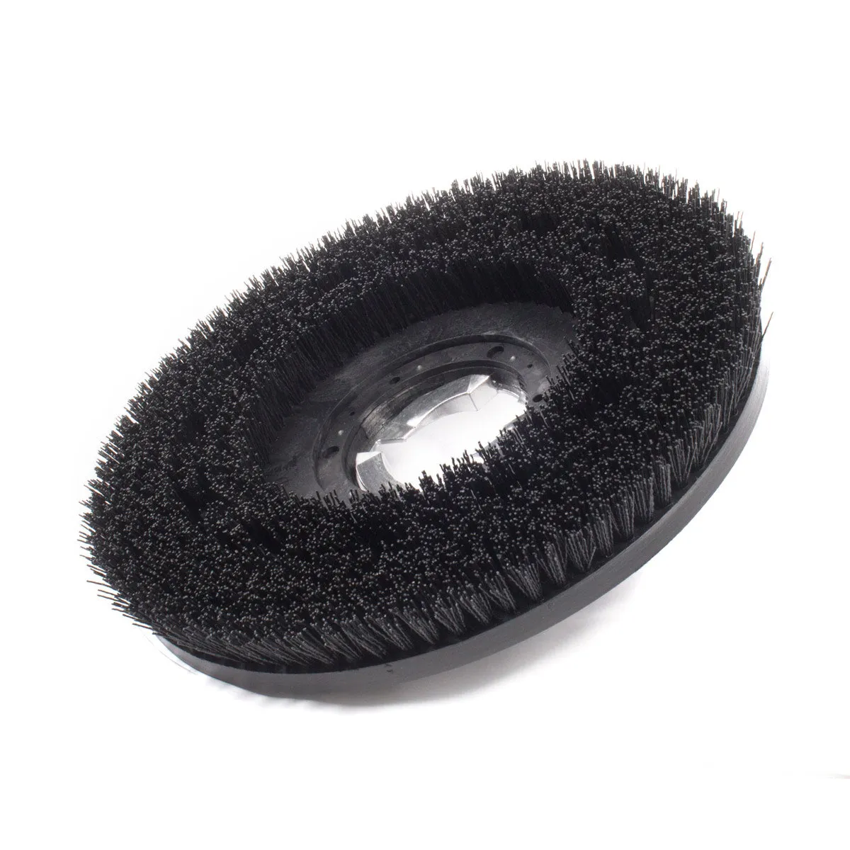 17" Floor Buffer Heavy Duty Floor Stripping Brush w/ 80 Grit Impregnated Black Nylon Bristles (15" Actual Diameter)