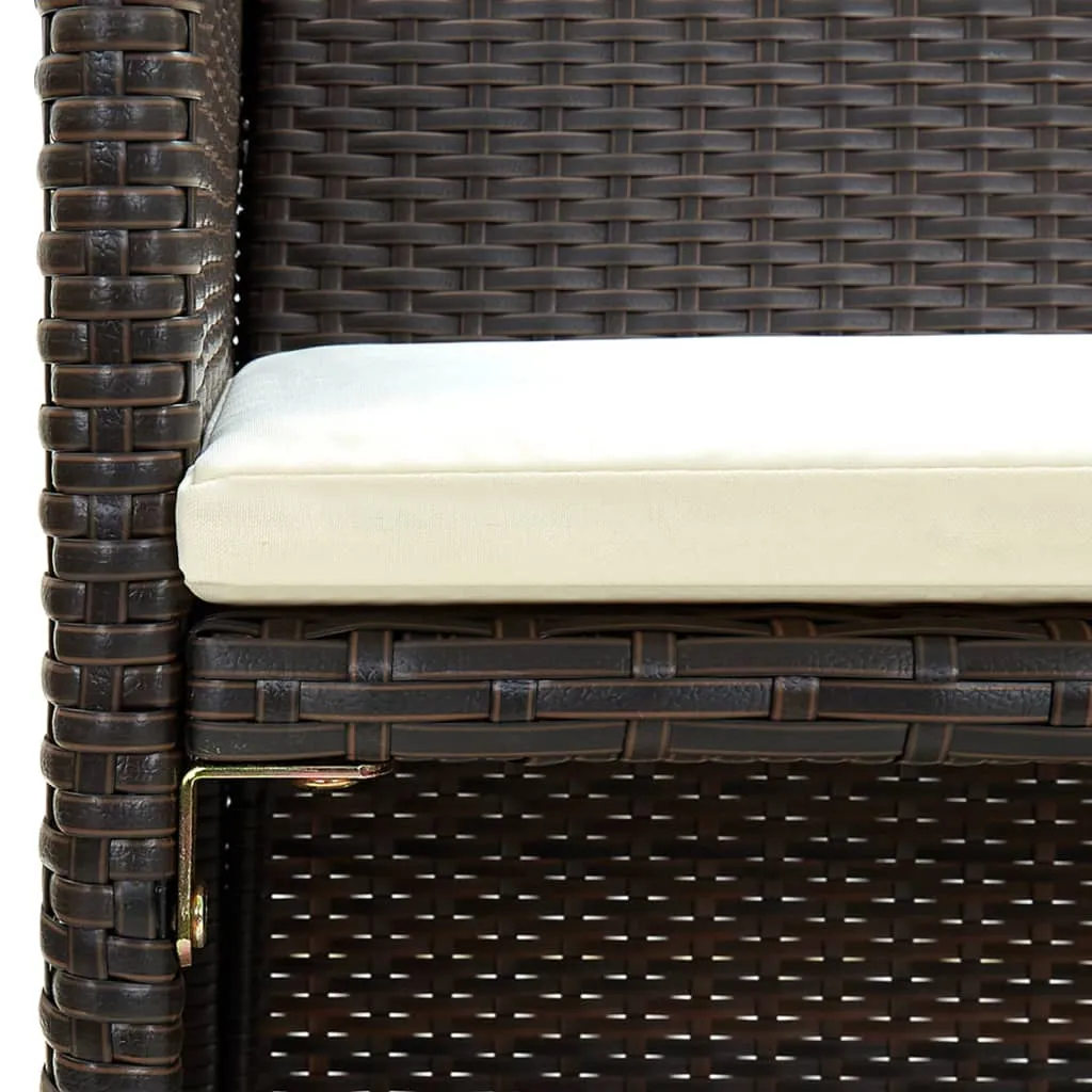 2 Seater Sofa Couch with Cushions Patio Wicker Love Seat PE Rattan
