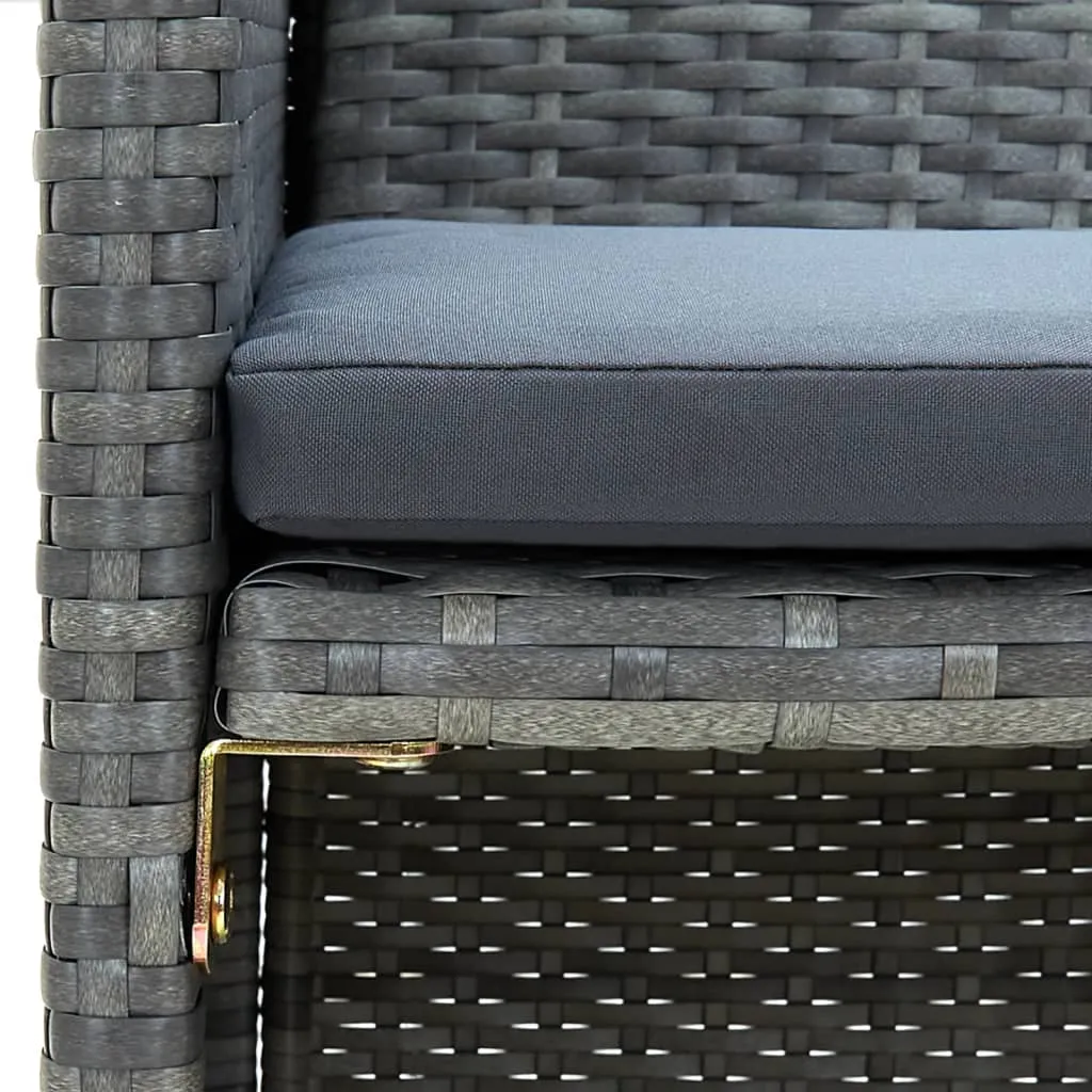 2 Seater Sofa Couch with Cushions Patio Wicker Love Seat PE Rattan