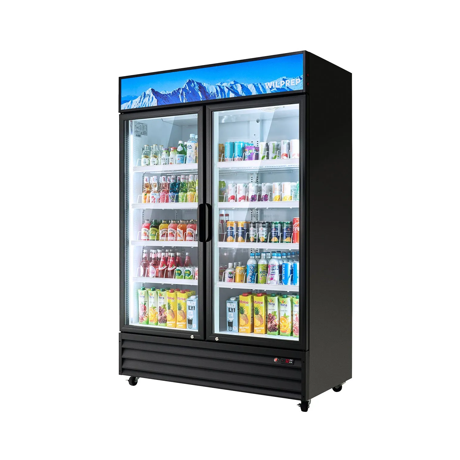 52.4" Commercial Merchandiser Refrigerator Two Swing Door  40 cu. ft. Capacity