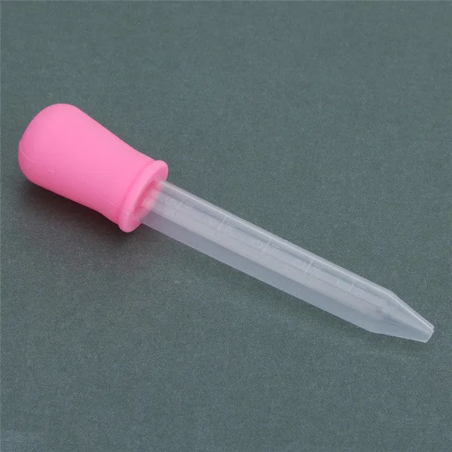5ML Clear PP Baby Given Medicine Dropper Spoon Pipette Liquid Food Dropper Burette Baby Feeding Utensils 2 Colors