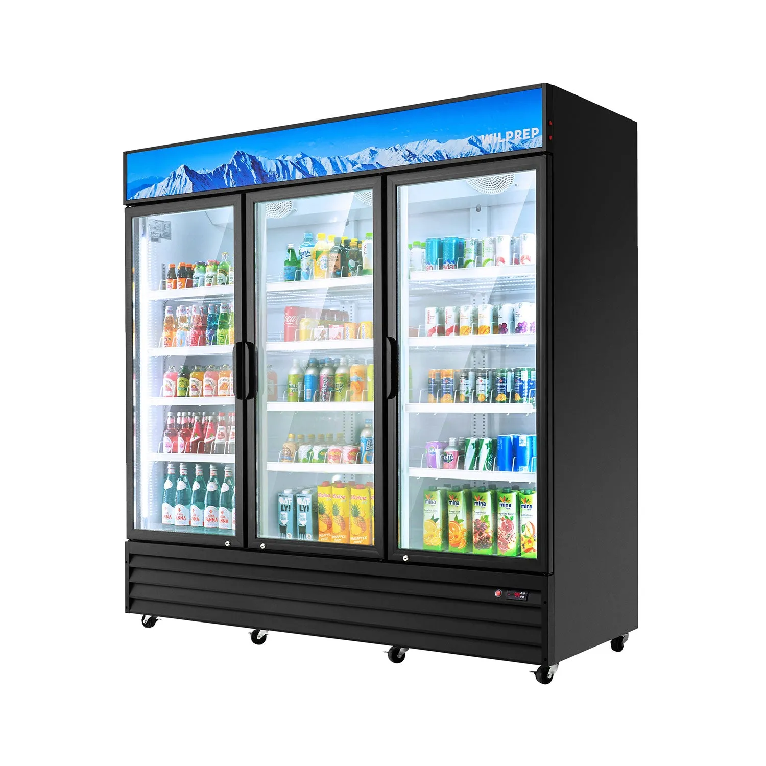78.1" Commercial Merchandiser Refrigerator Three Door 72.4 cu. ft. Capacity