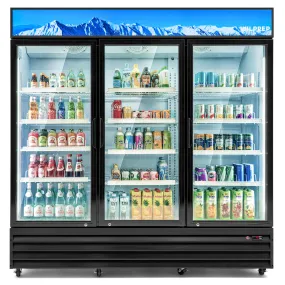 78.1" Commercial Merchandiser Refrigerator Three Door 72.4 cu. ft. Capacity