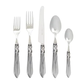 Aladdin Antique Five Piece Place Setting - Light Gray