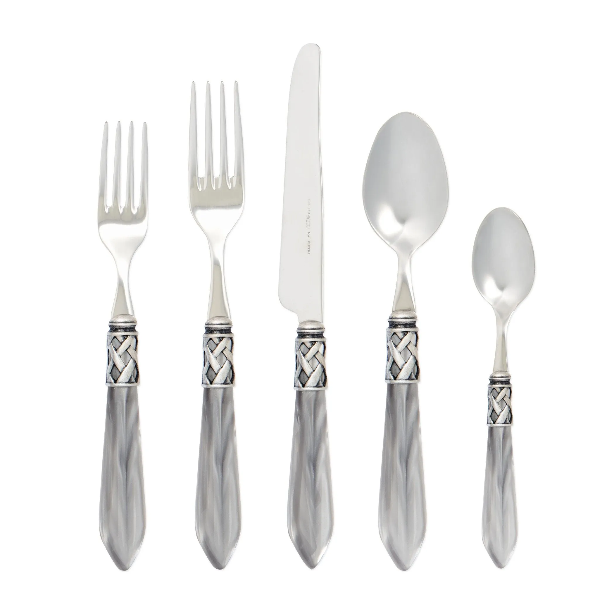 Aladdin Antique Five Piece Place Setting - Light Gray
