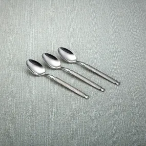 Almarjan Stainless Steel 3 Pieces Tea Spoon Set Silver - CUT0010283