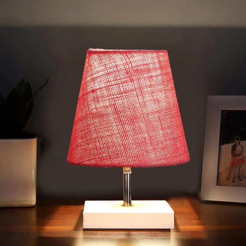Alsa Table Lamp With Jute Shade - Pink