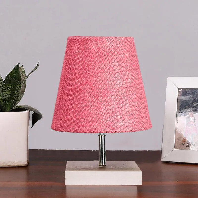 Alsa Table Lamp With Jute Shade - Pink