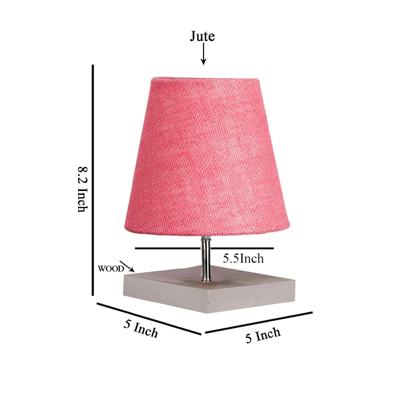 Alsa Table Lamp With Jute Shade - Pink