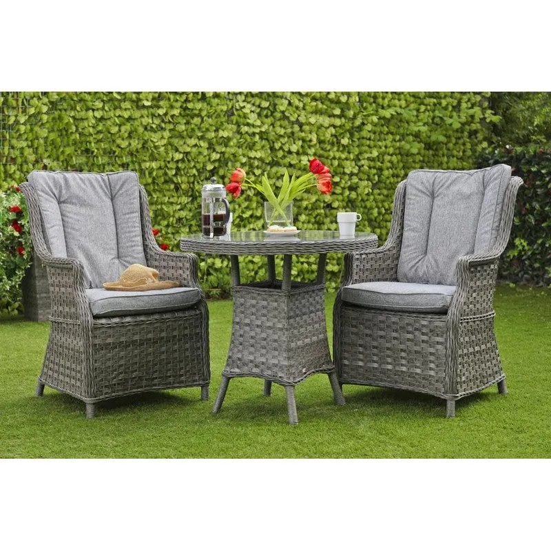 Amalfi 3 Piece Bistro Set - Dark Grey