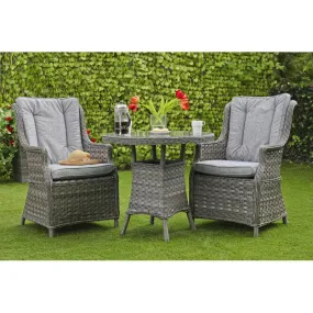 Amalfi 3 Piece Bistro Set - Dark Grey