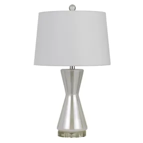 Anzio Glass Table Lamp With Hardback Fabric Shade (Sold And Priced As Pairs) By Cal Lighting