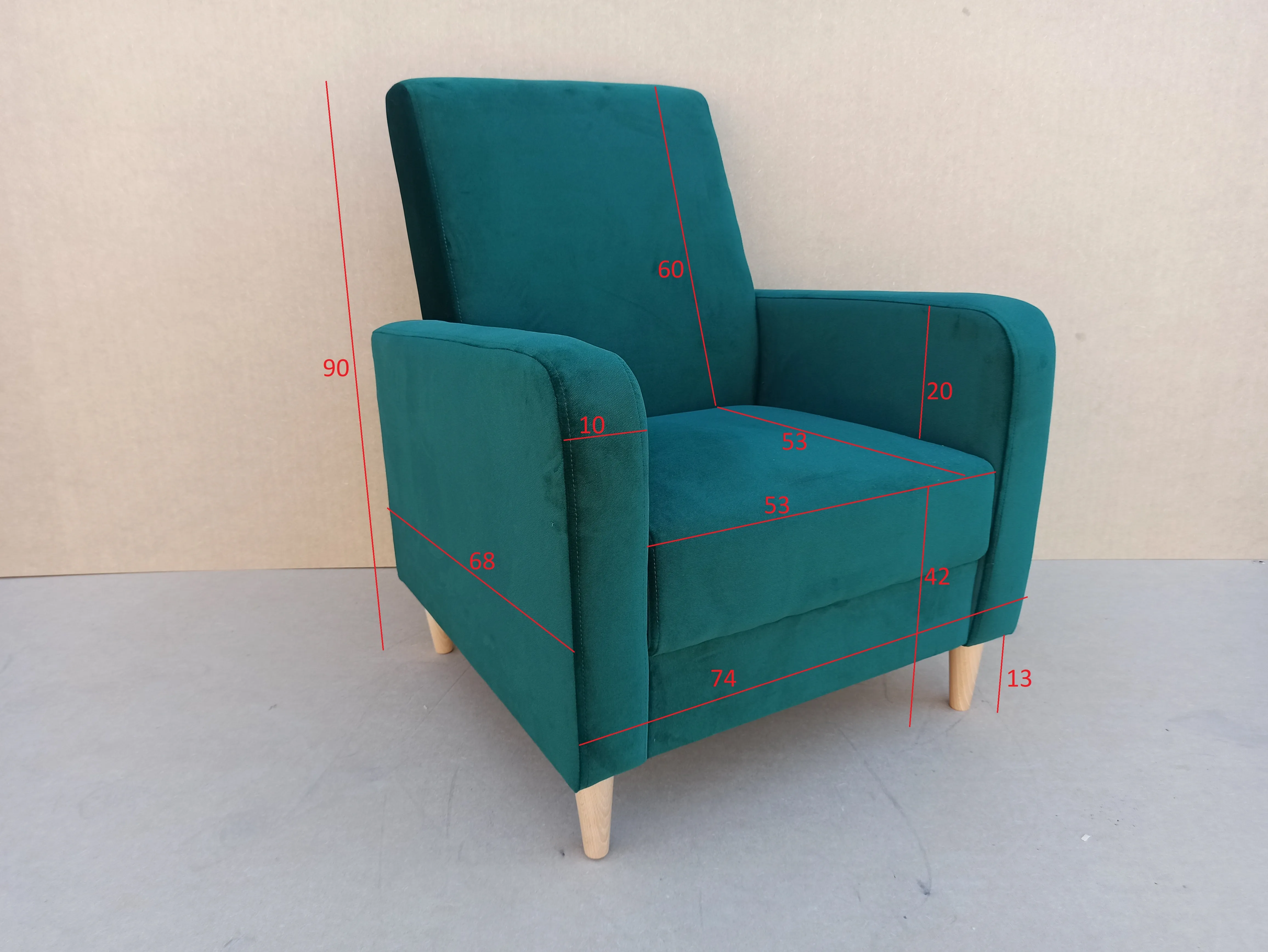 ARMCHAIR CARLO 74x90cm SAWANA 14