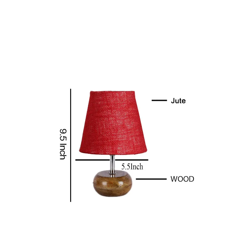 Astrova Table Lamp With Jute Shade - Maroon