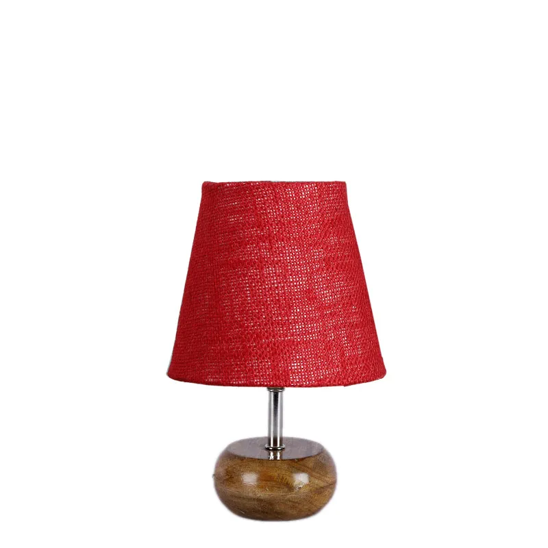 Astrova Table Lamp With Jute Shade - Maroon
