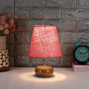 Astrova Table Lamp With Jute Shade - Pink