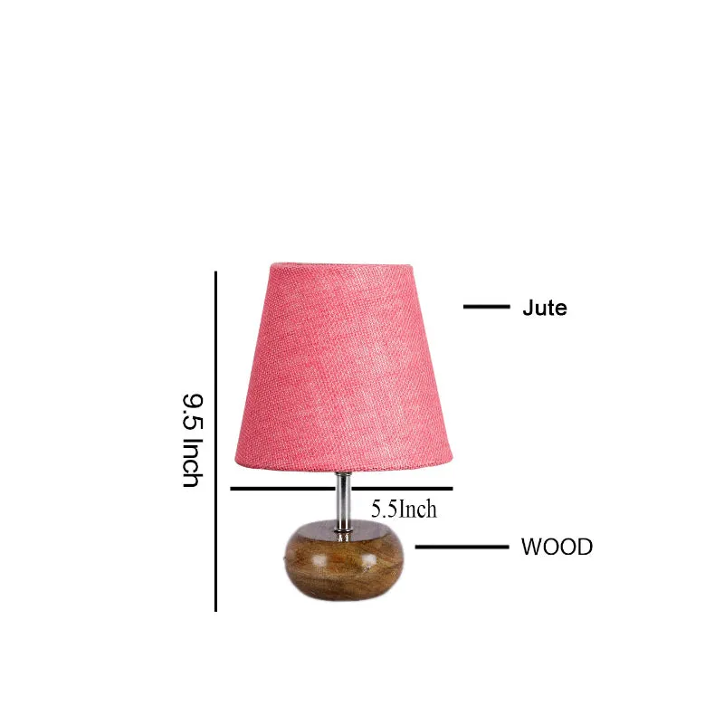 Astrova Table Lamp With Jute Shade - Pink