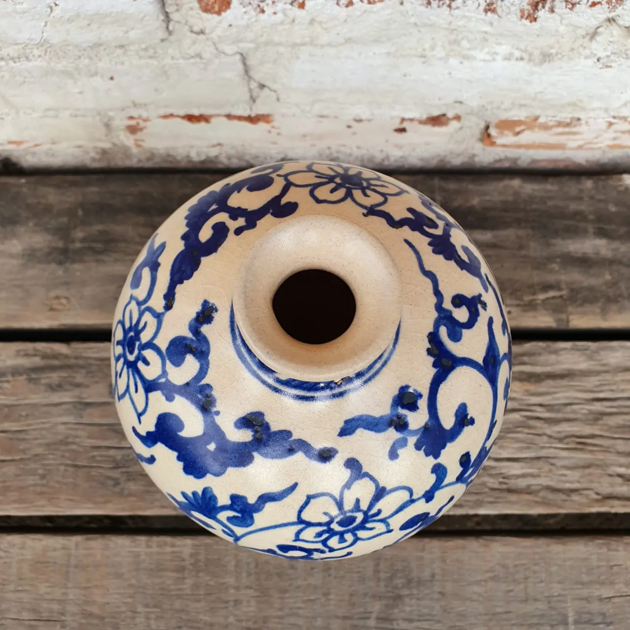 Blue Ceramic Decorative Vase