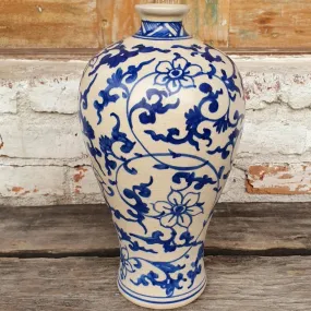 Blue Ceramic Decorative Vase