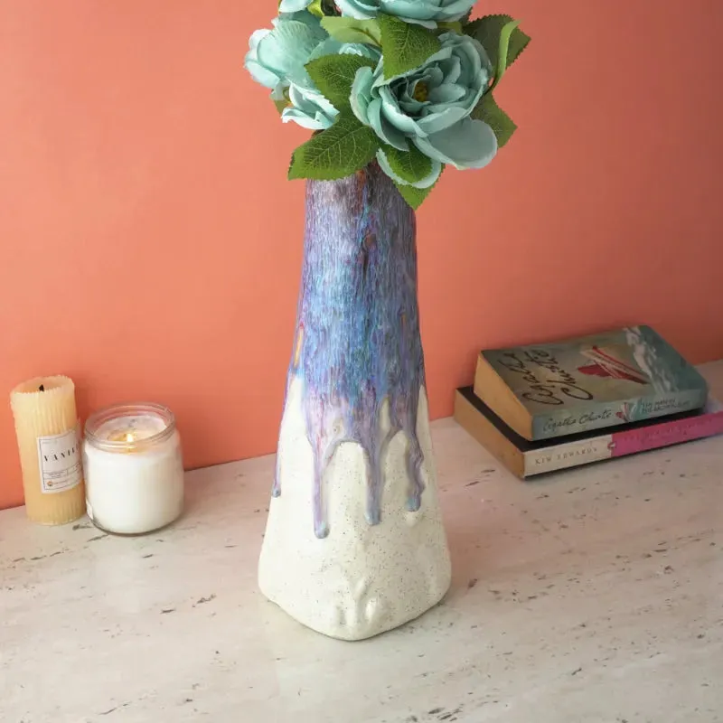 Blue Ocean Layers Ceramic Vase