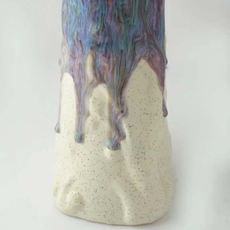Blue Ocean Layers Ceramic Vase