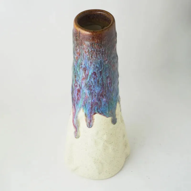 Blue Ocean Layers Ceramic Vase