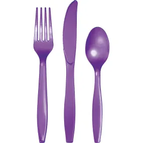 Bright Purple Plastic Flatware