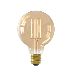 Calex Warm Filament LED Lamp - E27 - G95 - Gold - 4.5W - Dimmable