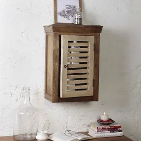 Cappi Solid Wood Vintage White Wall Shelf