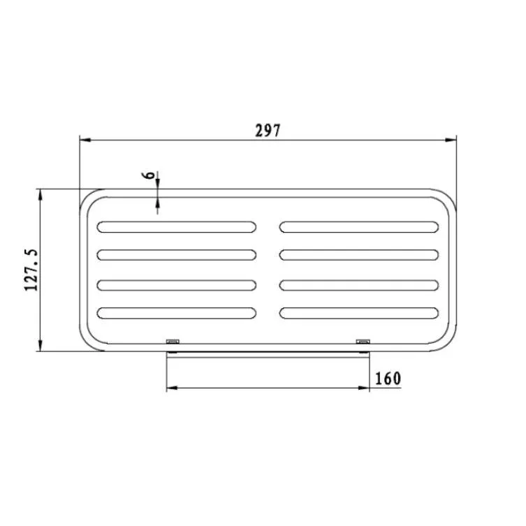 Cee Jay Single Square Stainless Steel Removable Shelf Chrome