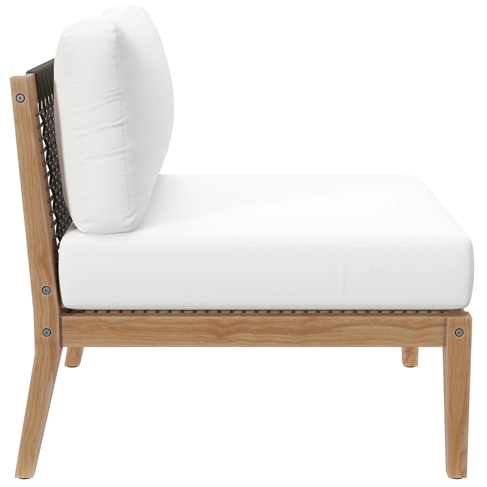 Clearwater Outdoor Patio Teak Wood Armless Chair by Modway