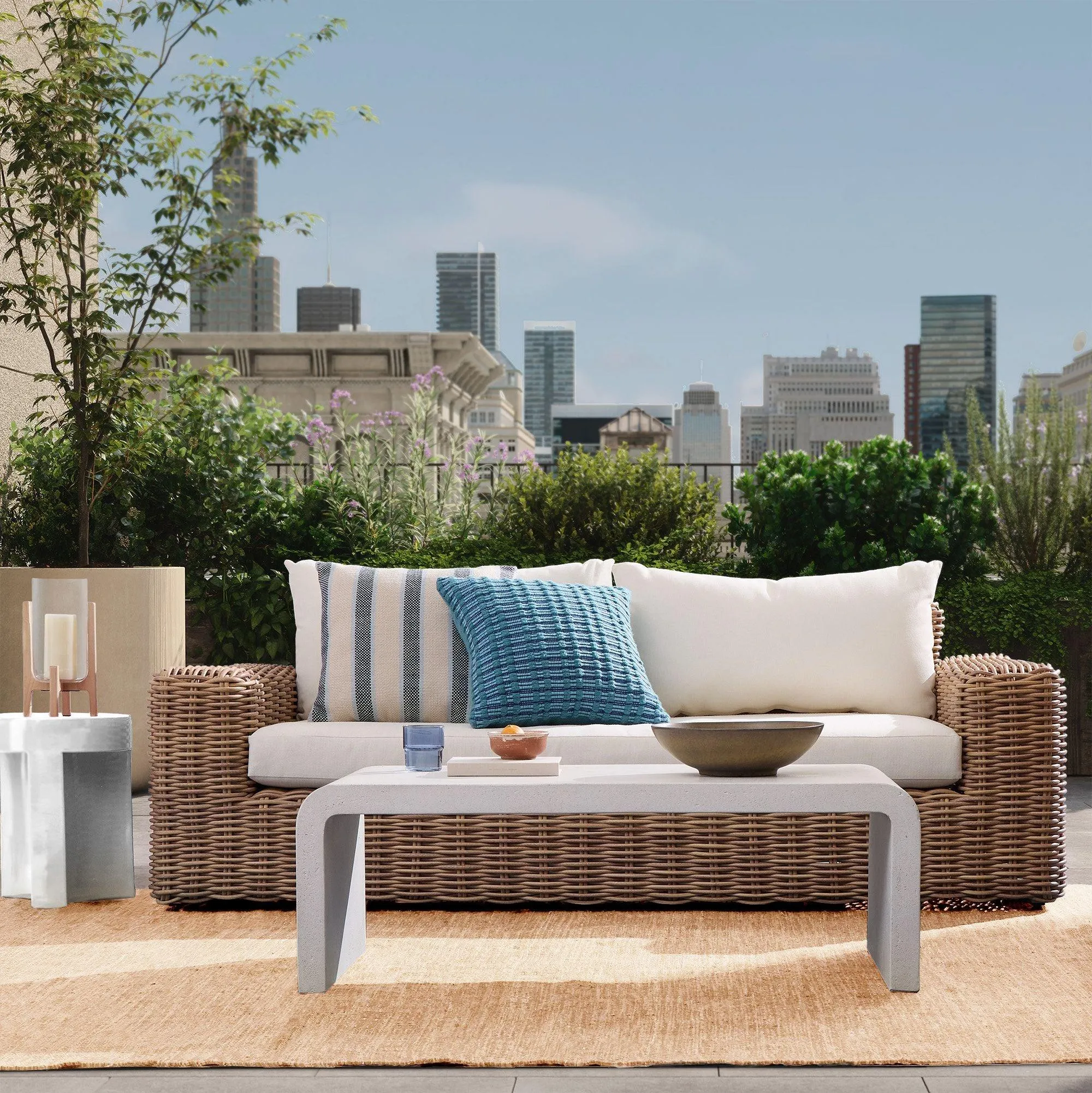 Conti All-Weather Resin Wicker Sofa