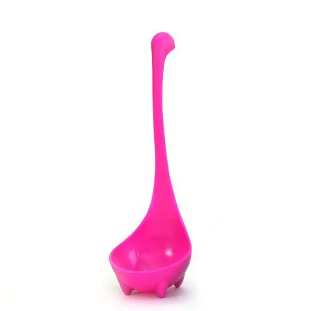 Creative Spoon Cute Upright Spoons Candy Color Resin Long-necked Dinosaur Model Tablespoon Dinnerware Cooking Tools