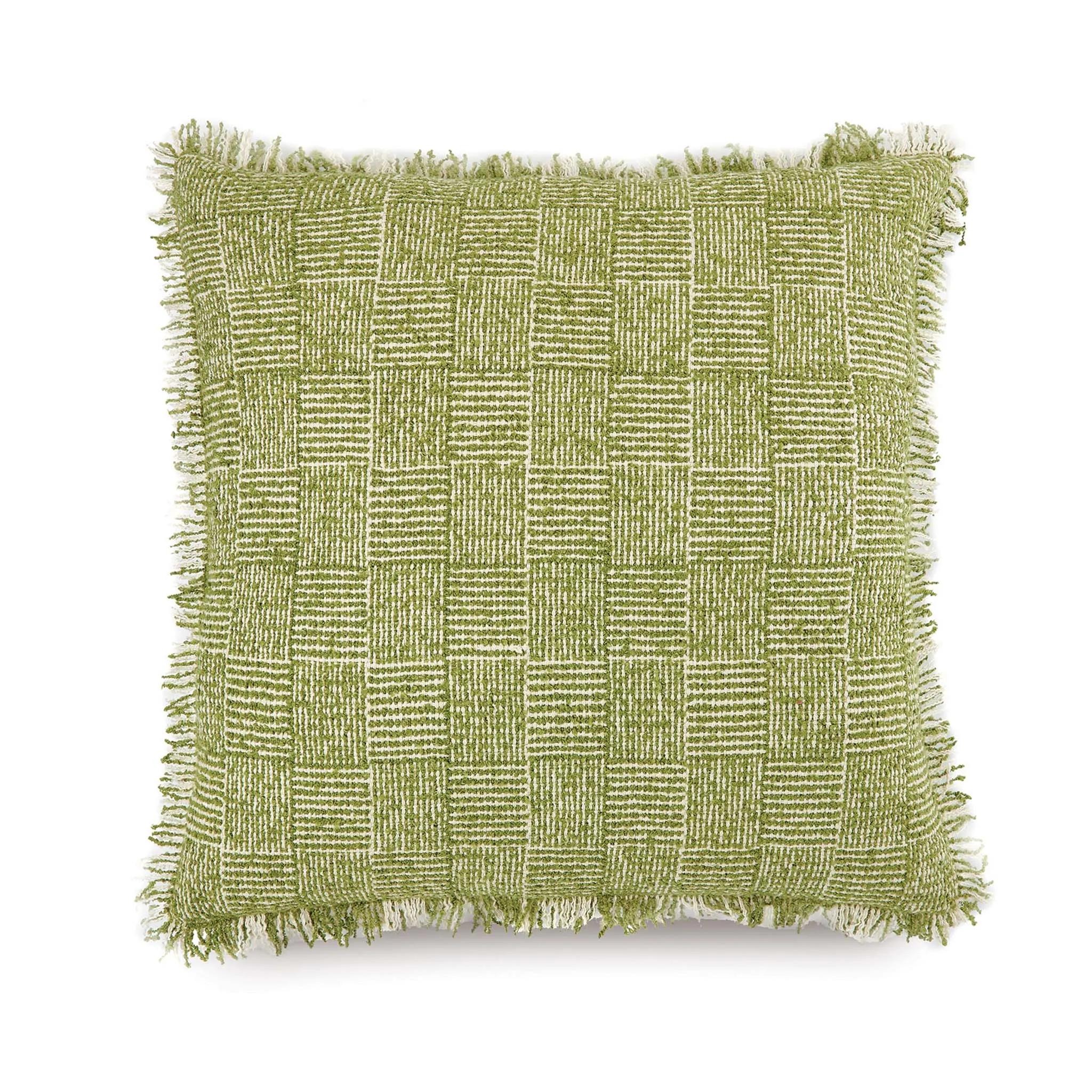 Crosshatch Cushion Green