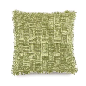 Crosshatch Cushion Green