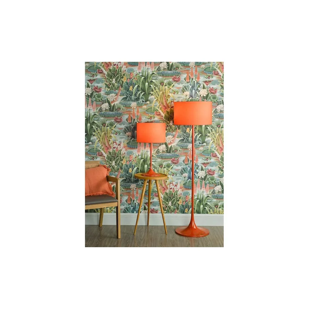 Dar TOL4211 | Toledo | Table Lamp | Satin Orange With Shade
