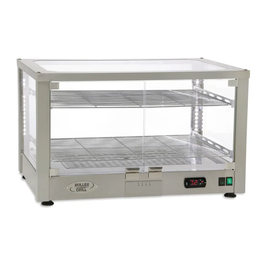 DF410 Roller Grill Heated 2 Shelf Display Cabinet WD780 SI