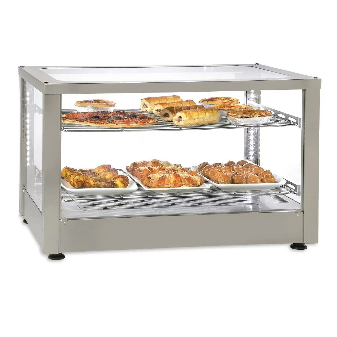 DF410 Roller Grill Heated 2 Shelf Display Cabinet WD780 SI