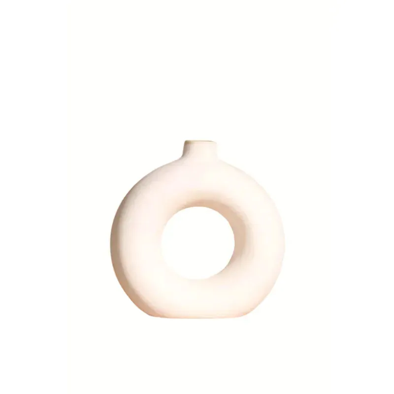 Donut Vase | 12 inches | Black, White