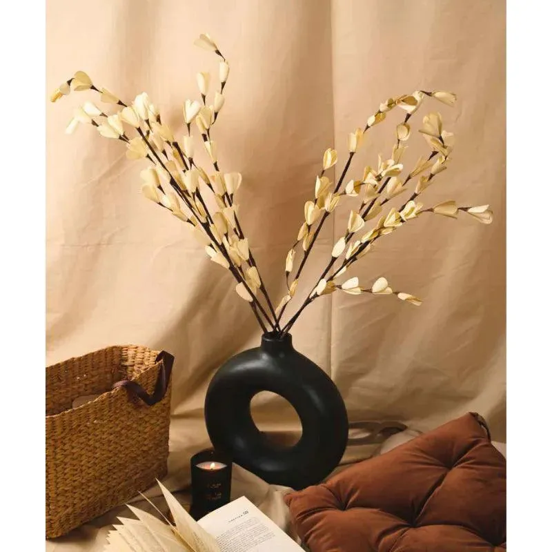 Donut Vase | 12 inches | Black, White