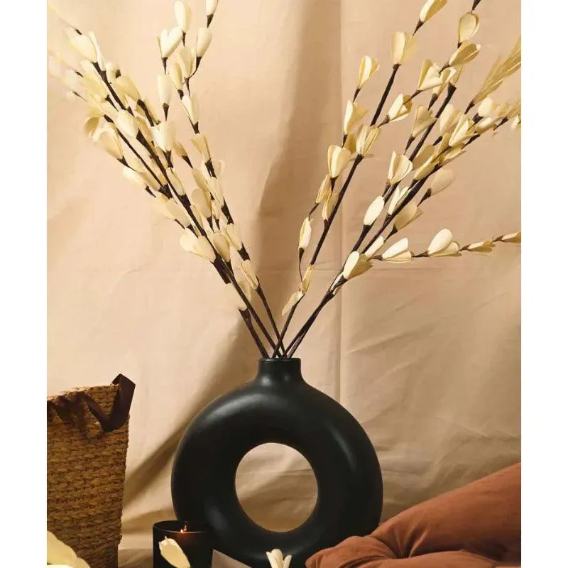 Donut Vase | 12 inches | Black, White