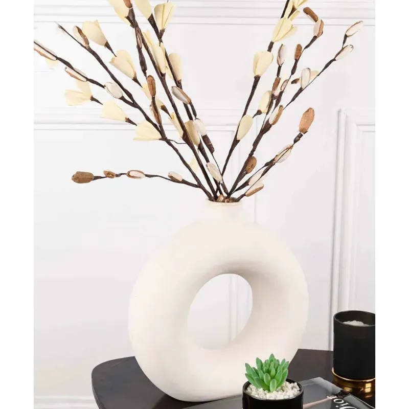 Donut Vase | 12 inches | Black, White