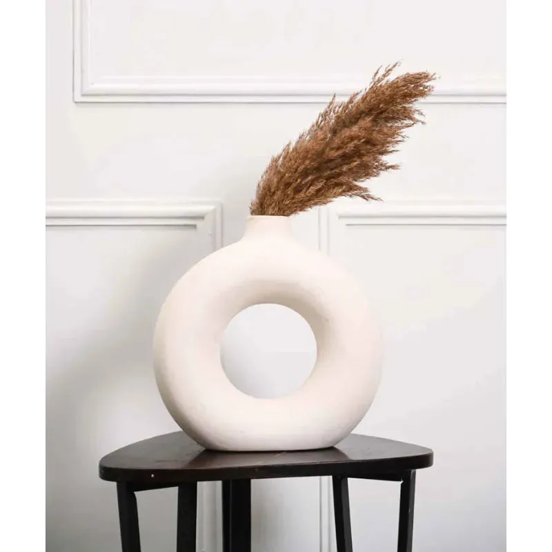 Donut Vase | 12 inches | Black, White
