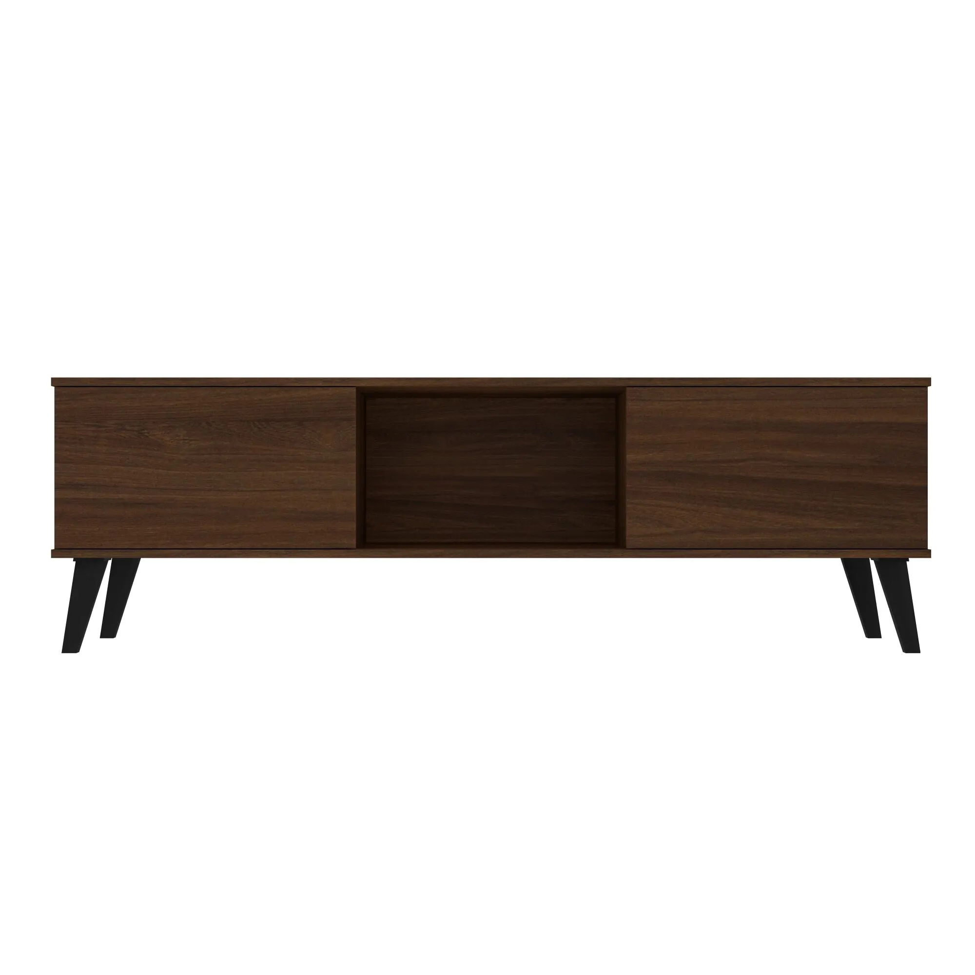 Doyers 62.20 Mid-Century Modern TV Stand in Nut Brown