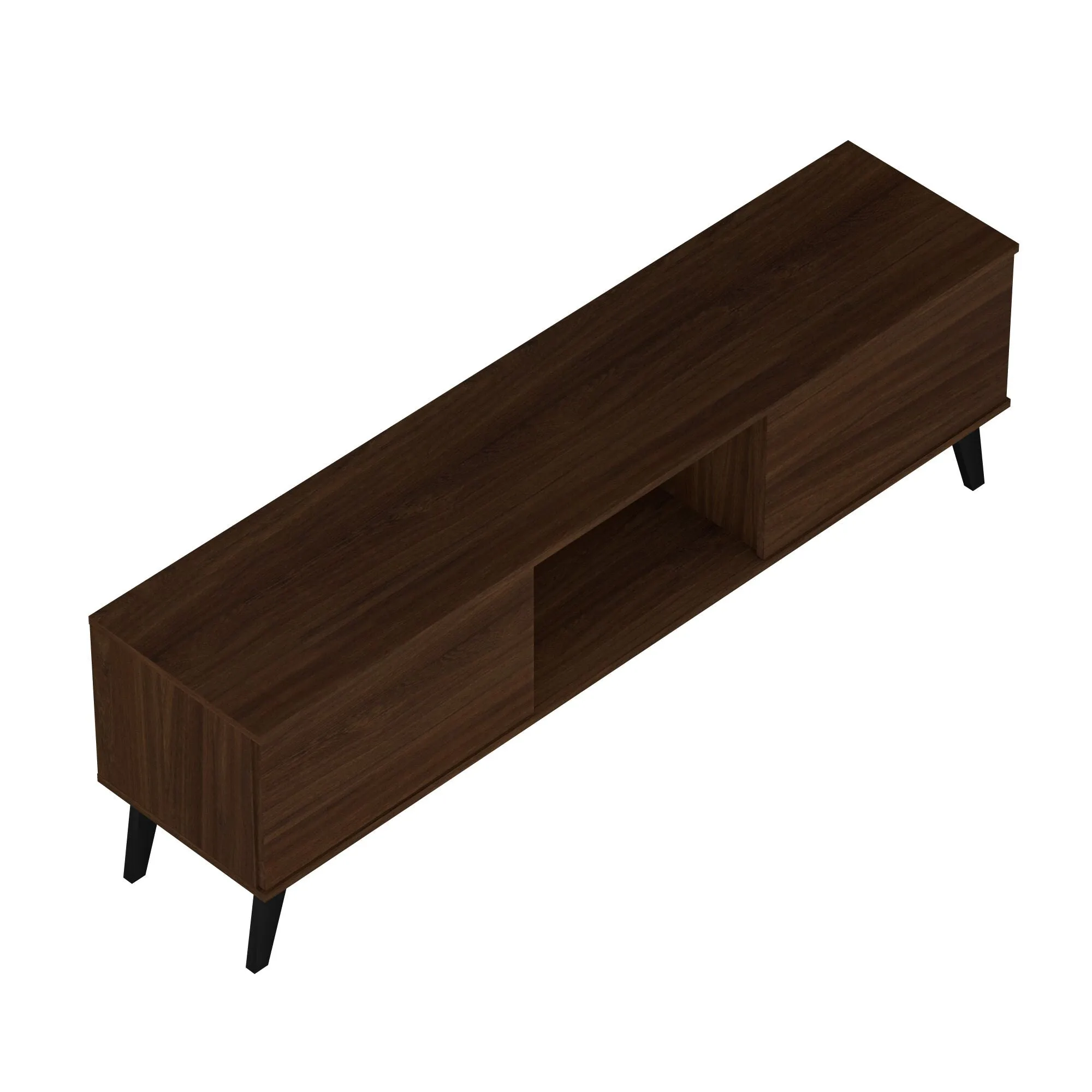 Doyers 62.20 Mid-Century Modern TV Stand in Nut Brown