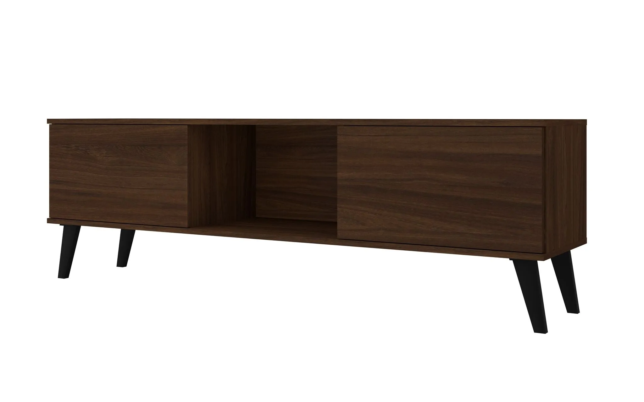 Doyers 62.20 Mid-Century Modern TV Stand in Nut Brown