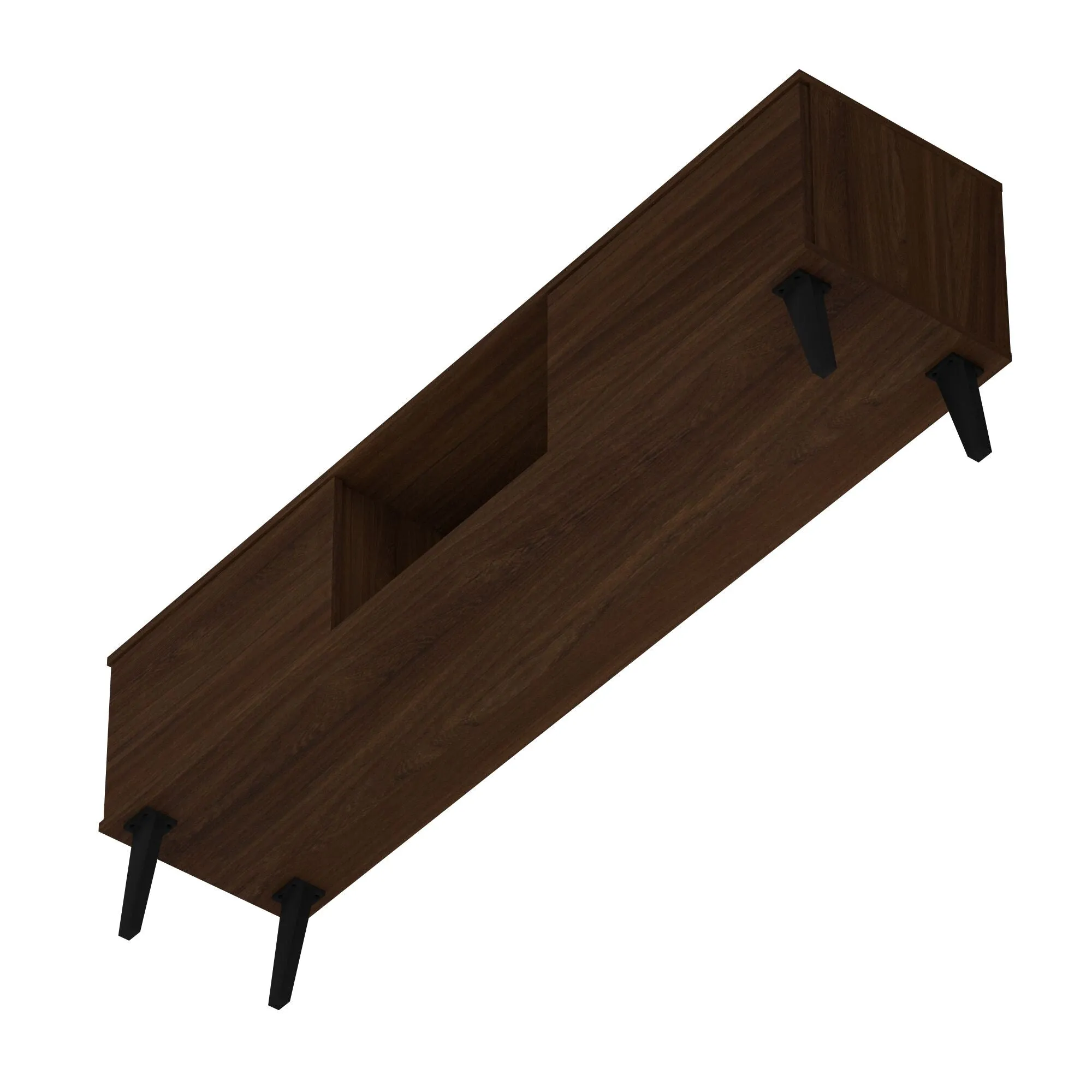 Doyers 62.20 Mid-Century Modern TV Stand in Nut Brown