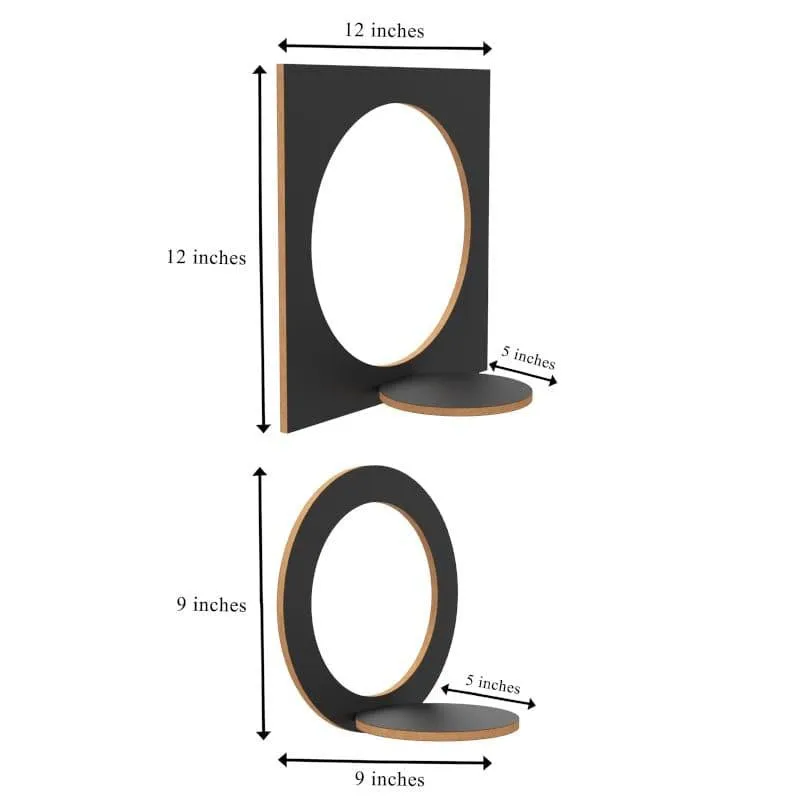 Enchanted Echoes Wall Shelf - Black - Set Of Four