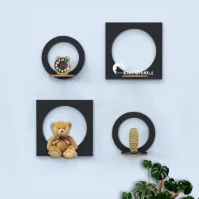 Enchanted Echoes Wall Shelf - Black - Set Of Four